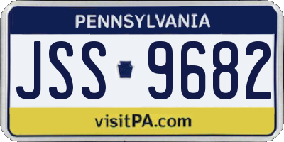 PA license plate JSS9682
