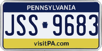 PA license plate JSS9683