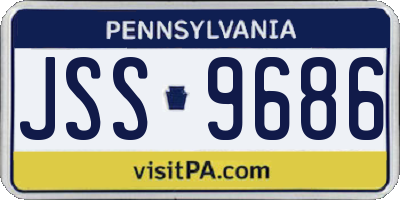 PA license plate JSS9686