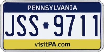 PA license plate JSS9711