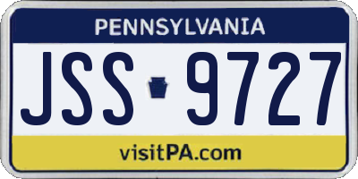PA license plate JSS9727