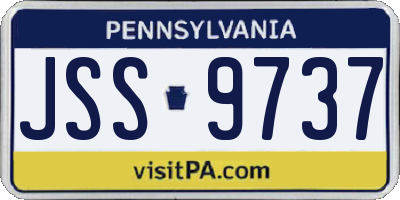PA license plate JSS9737