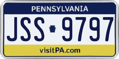 PA license plate JSS9797