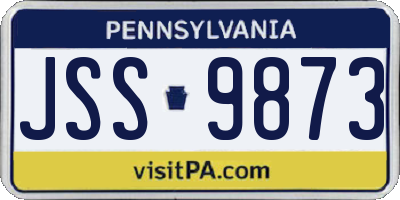 PA license plate JSS9873