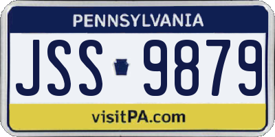 PA license plate JSS9879