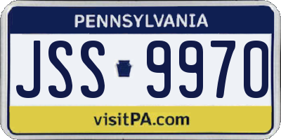 PA license plate JSS9970