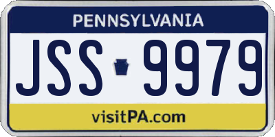 PA license plate JSS9979