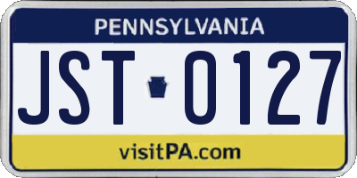 PA license plate JST0127