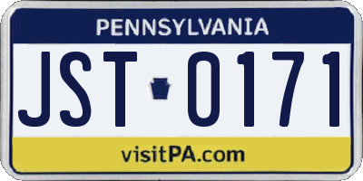 PA license plate JST0171
