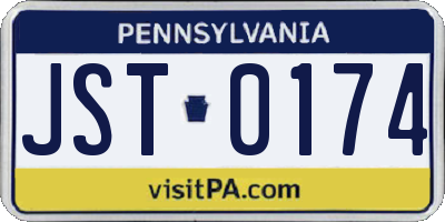 PA license plate JST0174