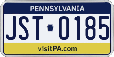 PA license plate JST0185