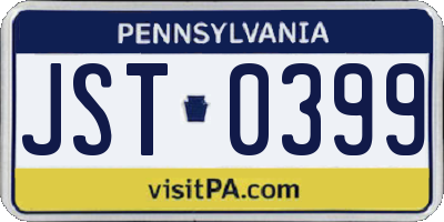 PA license plate JST0399