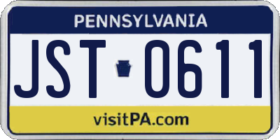 PA license plate JST0611