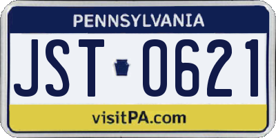 PA license plate JST0621