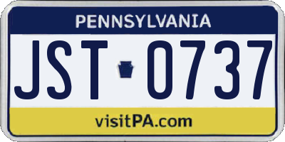 PA license plate JST0737