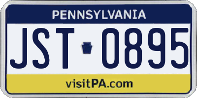 PA license plate JST0895