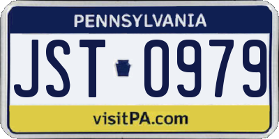 PA license plate JST0979