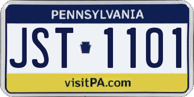 PA license plate JST1101