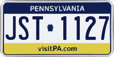 PA license plate JST1127
