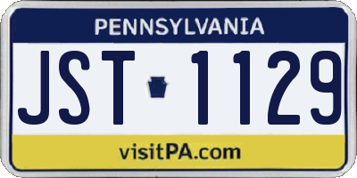 PA license plate JST1129
