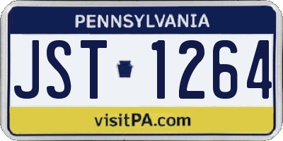 PA license plate JST1264