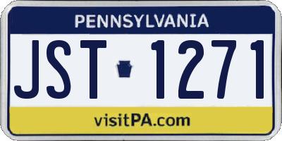 PA license plate JST1271