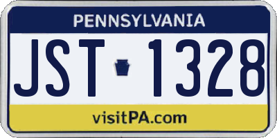 PA license plate JST1328
