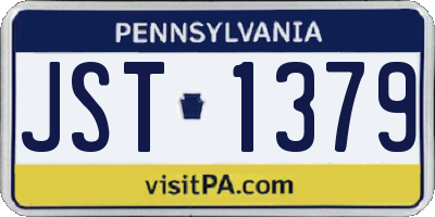 PA license plate JST1379