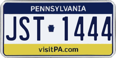 PA license plate JST1444