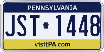 PA license plate JST1448