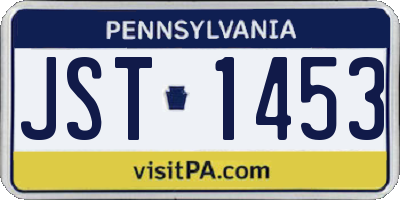PA license plate JST1453