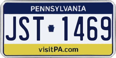 PA license plate JST1469