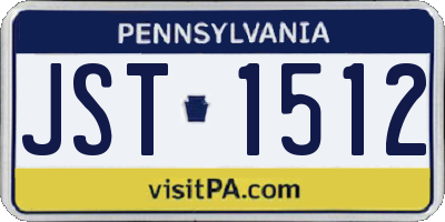 PA license plate JST1512