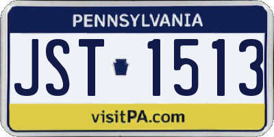 PA license plate JST1513