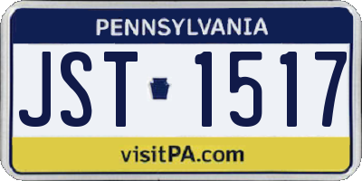 PA license plate JST1517