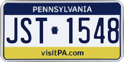 PA license plate JST1548