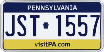 PA license plate JST1557