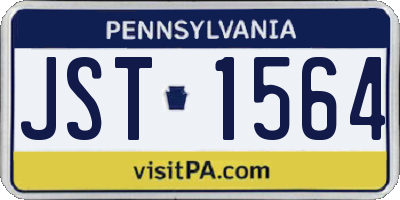 PA license plate JST1564