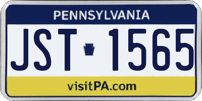 PA license plate JST1565