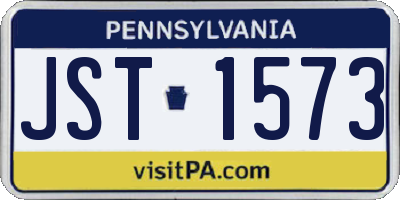 PA license plate JST1573