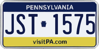 PA license plate JST1575