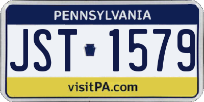PA license plate JST1579