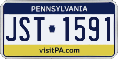 PA license plate JST1591