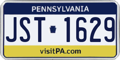 PA license plate JST1629