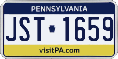 PA license plate JST1659
