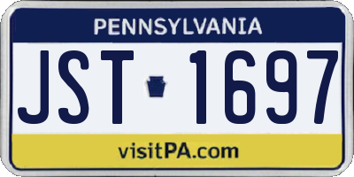 PA license plate JST1697