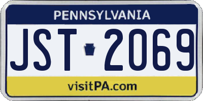 PA license plate JST2069