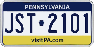 PA license plate JST2101