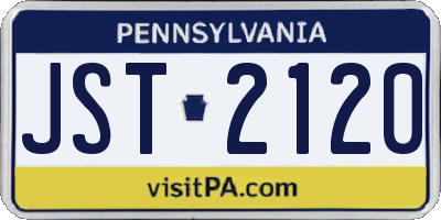 PA license plate JST2120