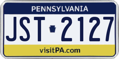PA license plate JST2127